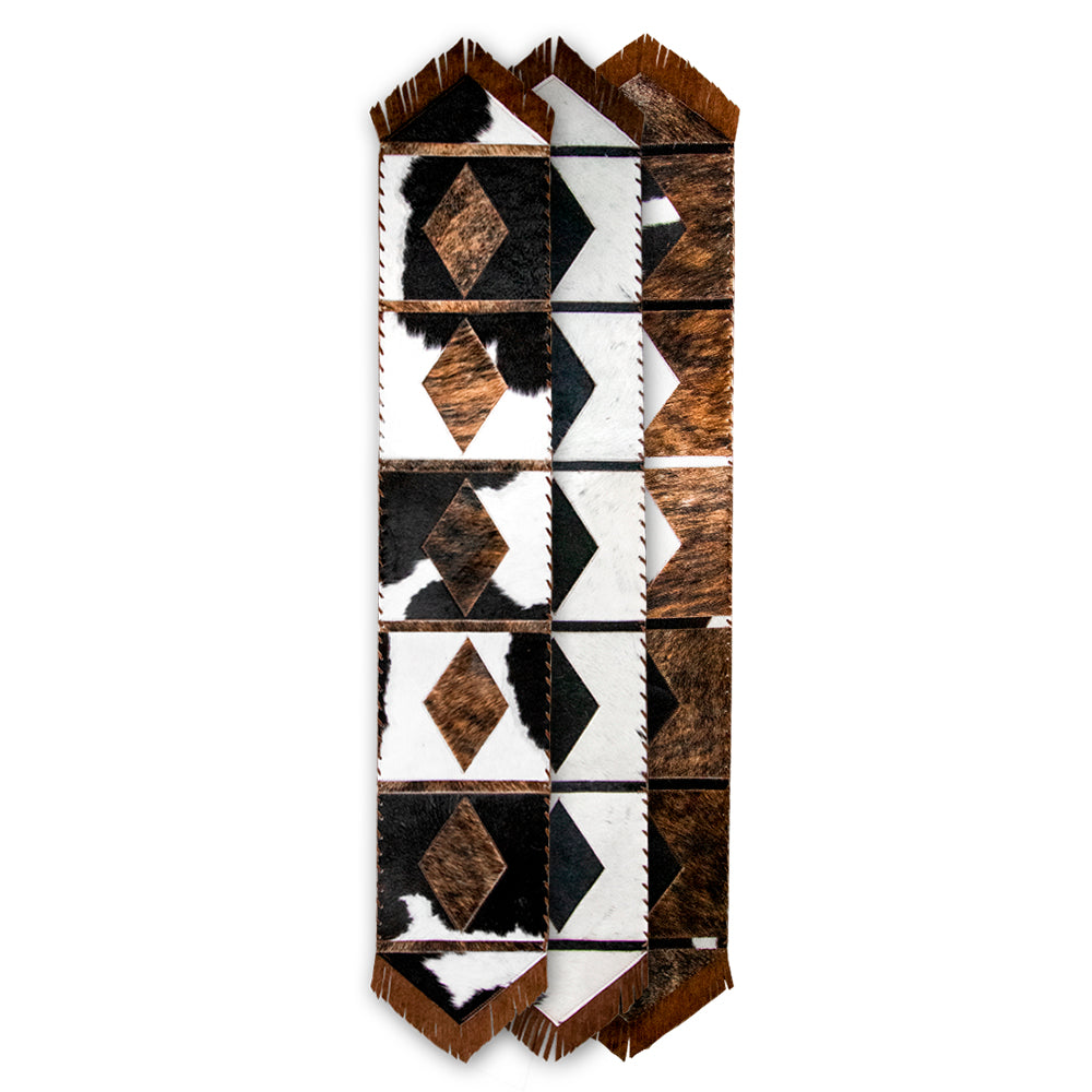 D2W Trading Table Runner Model 1 - Diamonds w Fringes 8'