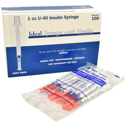 Insulin Syringe & Needle - Single-Use 1cc