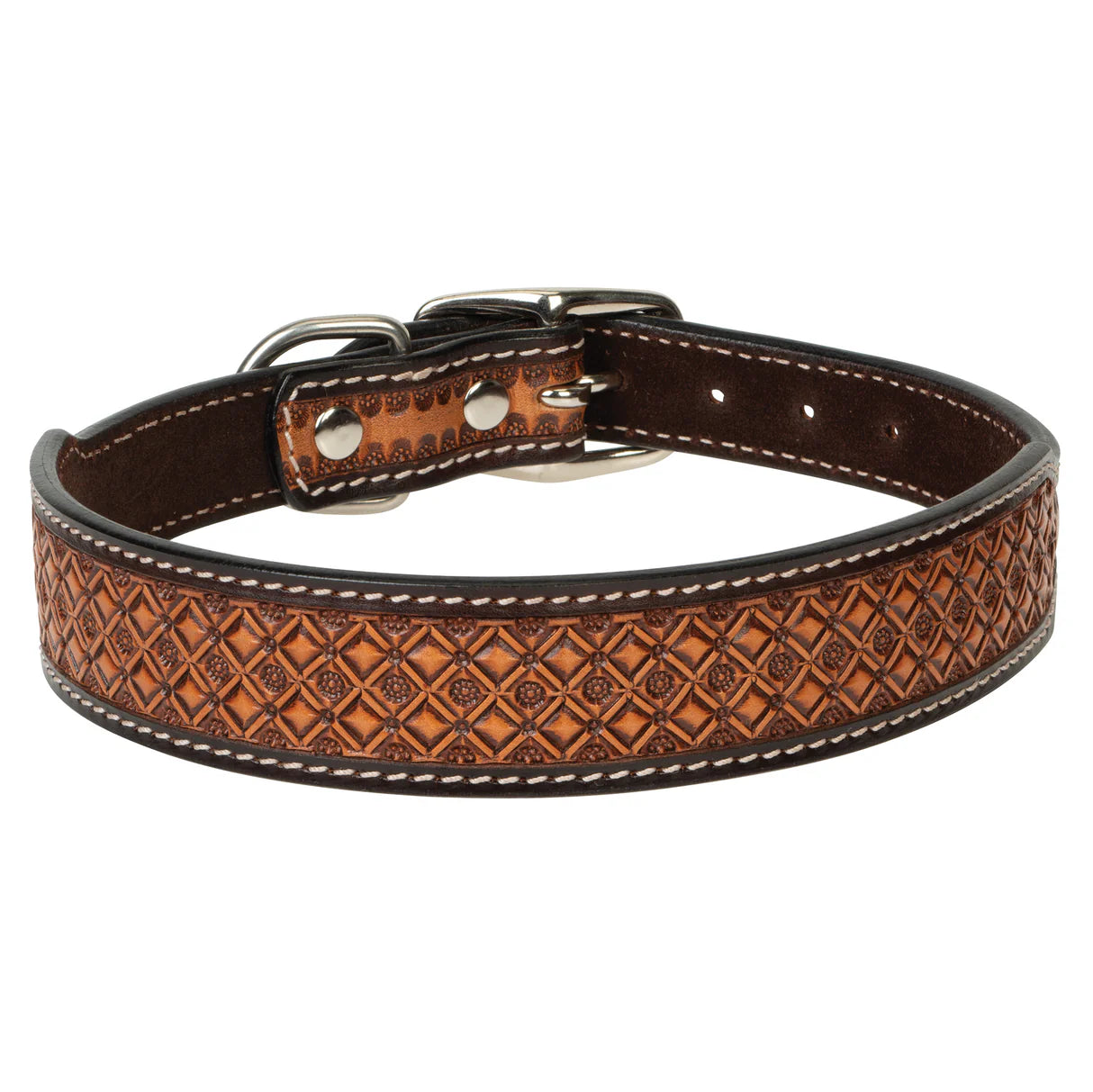 Weaver Floret Tooled Dog Collar