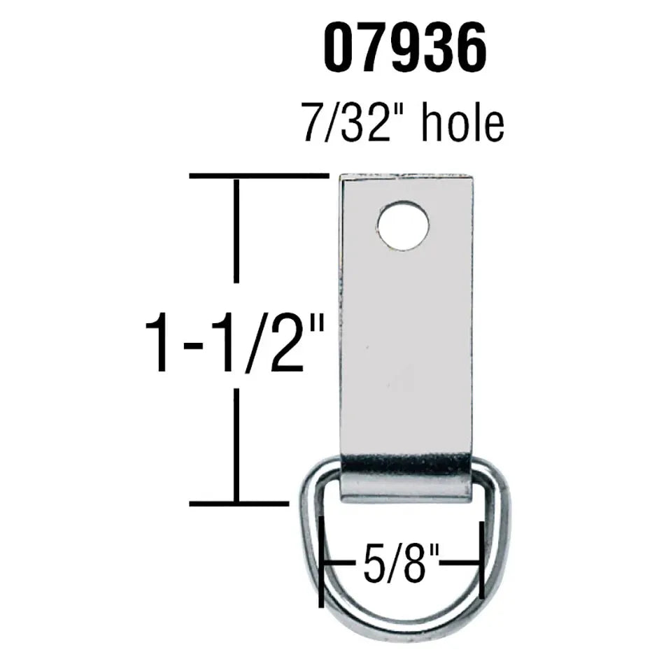 Saddle D-Ring with Clip-5/8