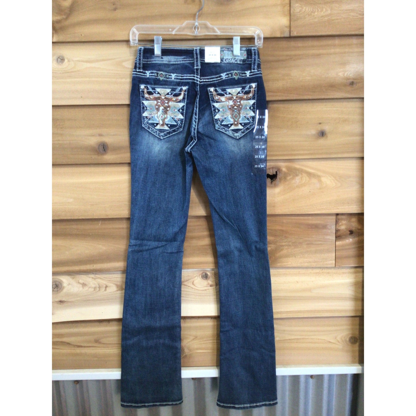 Grace in LA Women's Steer Head Jeans