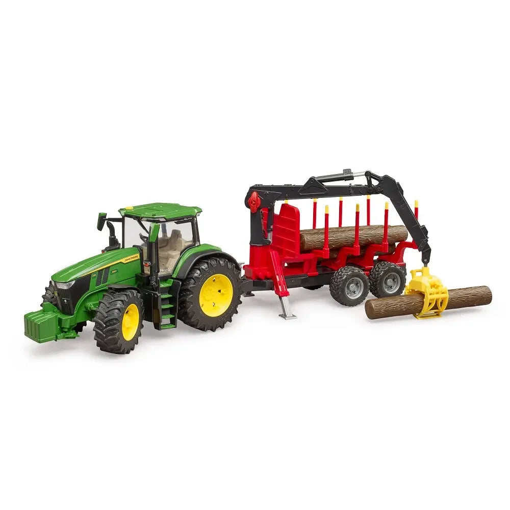 Bruder John Deere 7R 350 with Forwarding Trailer and 4 logs