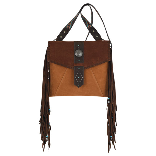 Red Dirt Hat Co Women's Hair-On Crossbody Purse w/Fringe - Multiple Colours