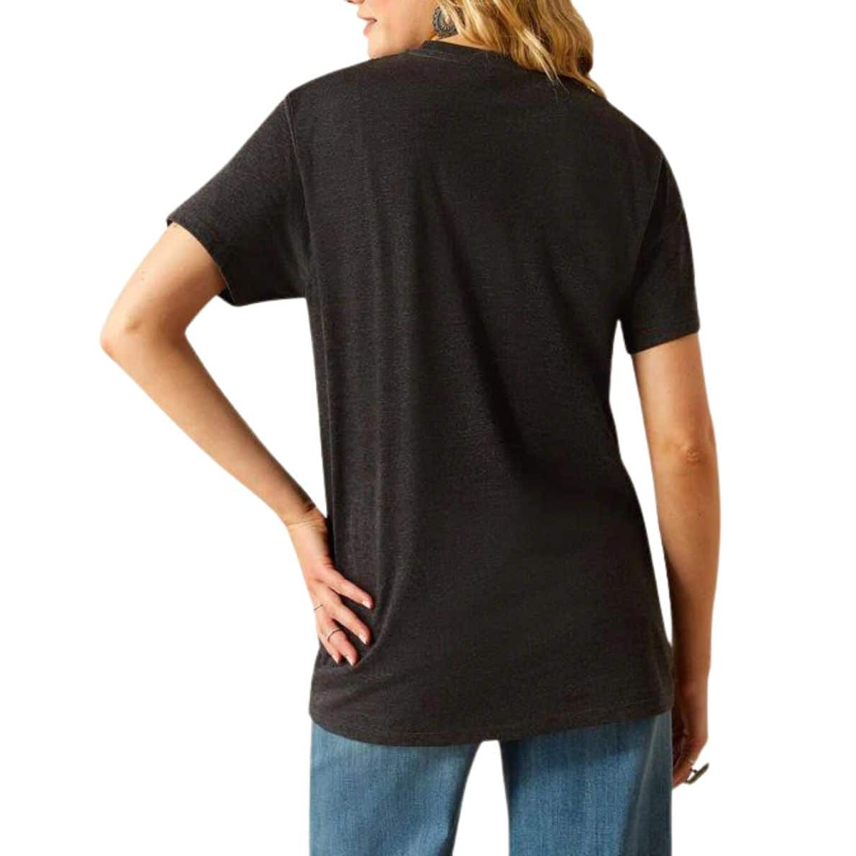 Ariat Women's Short Sleeve Postcard Tee Shirt- Charcoal Feather