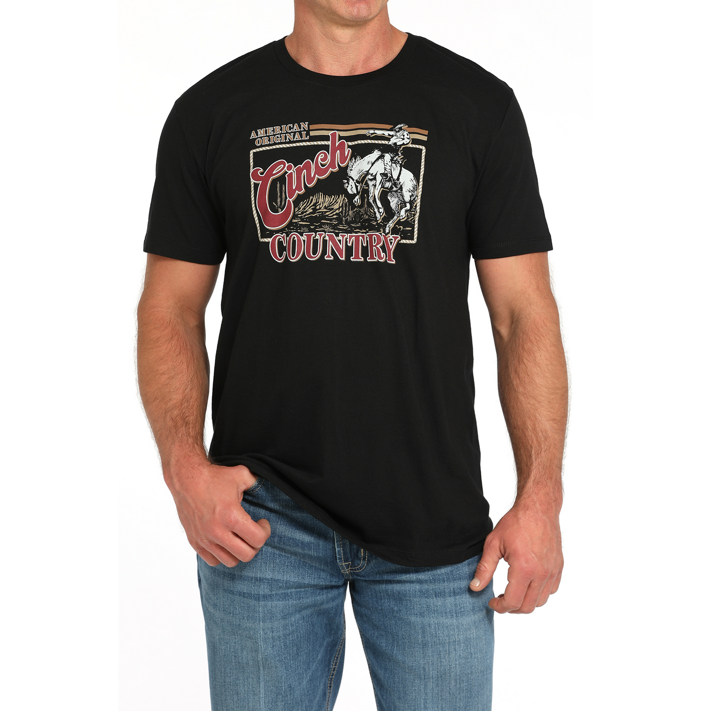 Cinch Men's Short Sleeve Tee Shirt - Black