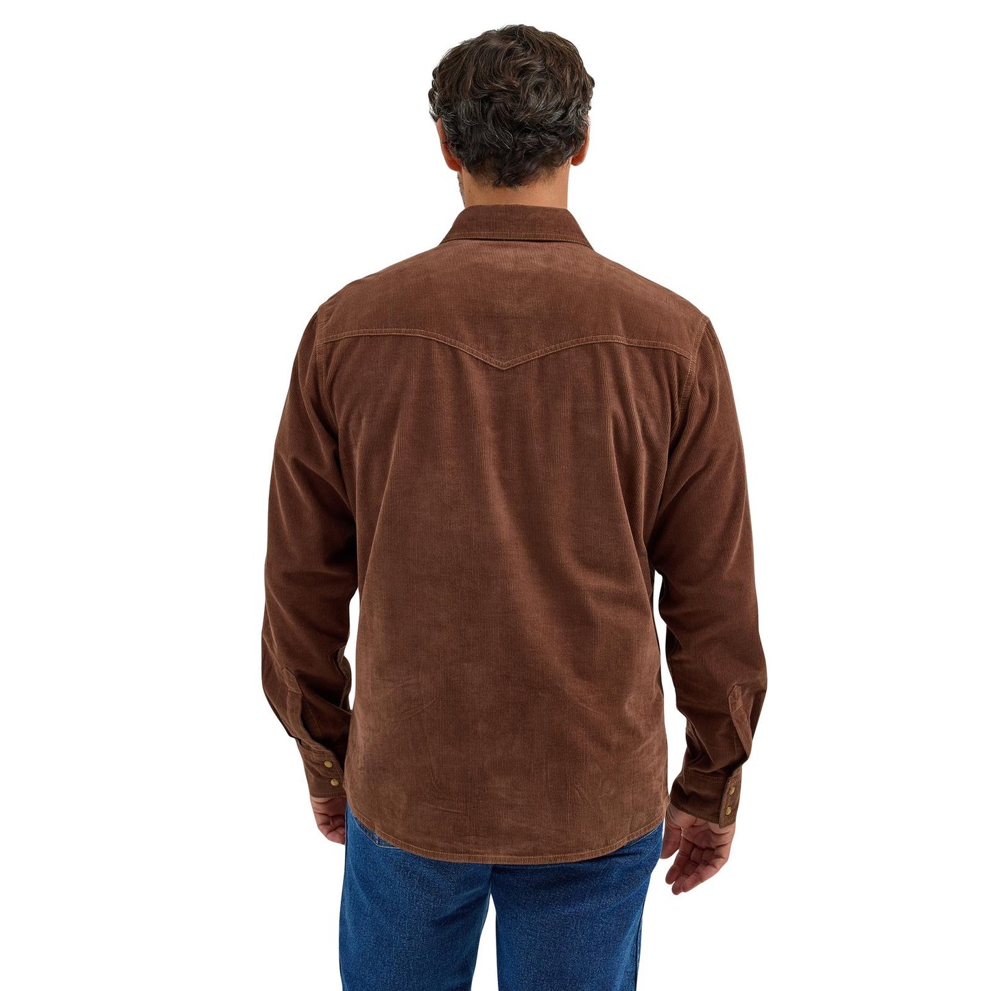 Wrangler Men's Wrangler Retro Modern Fit Premium Long Sleeve Shirt - Brown
