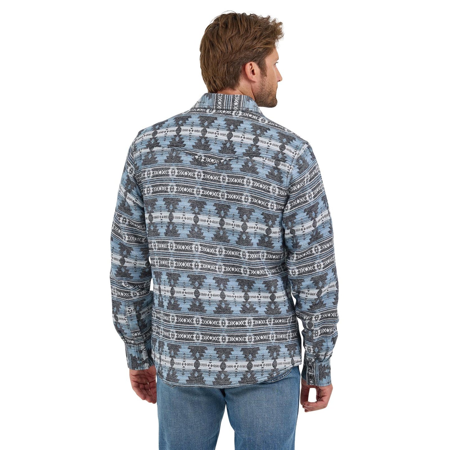 Wrangler Men's Wrangler Retro Modern Fit Premium Long Sleeve Shirt - Blue Multi
