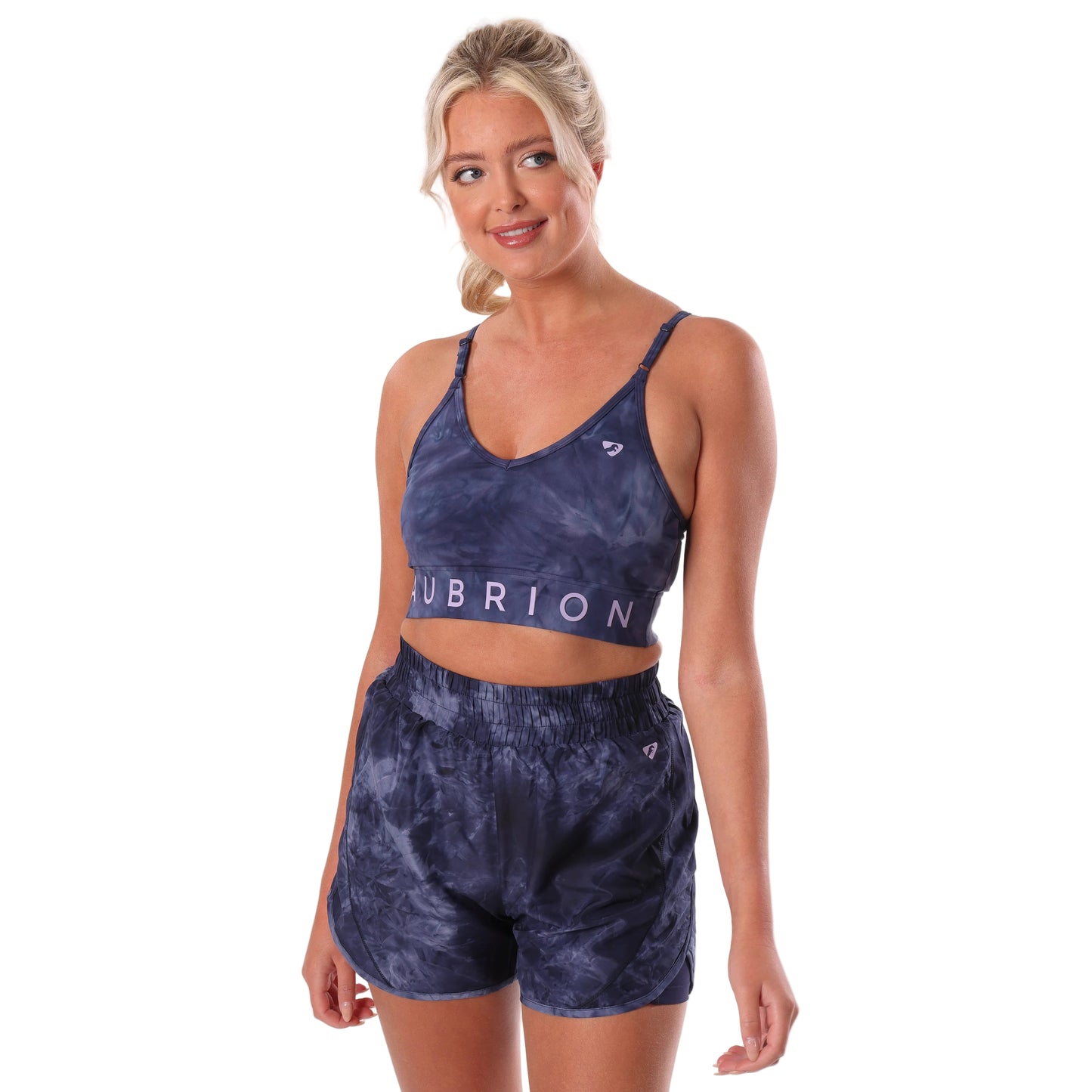 Aubrion Invigorate Sports Bra - Navy Tie Dye