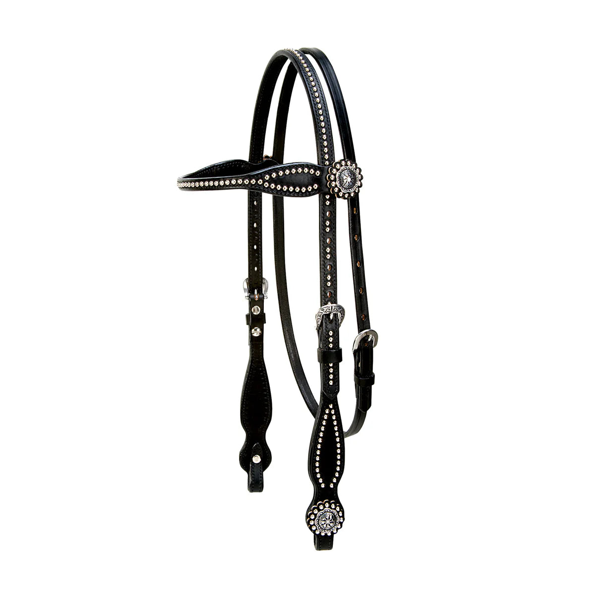 Weaver Back in Black Browband Headstall