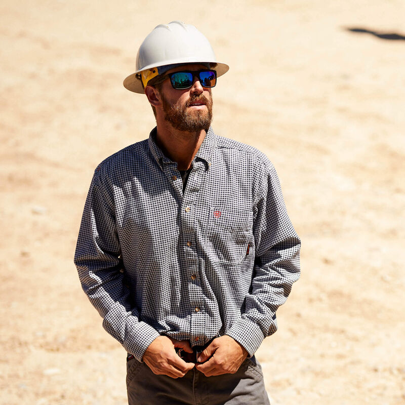 Ariat Men's Fire Resistant Basic Work Shirt - Blue Multi