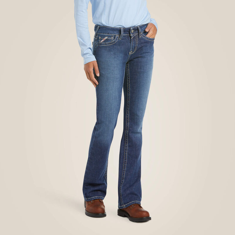 Ariat Women's FR Dura-Stretch Basic Bootcut Jeans - Blue Quartz