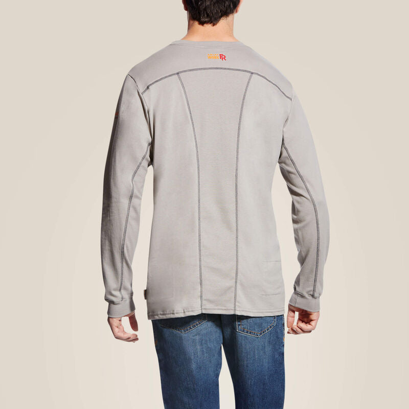 Ariat Men's Fire Resistant AC Crew T-Shirt - Silver Fox