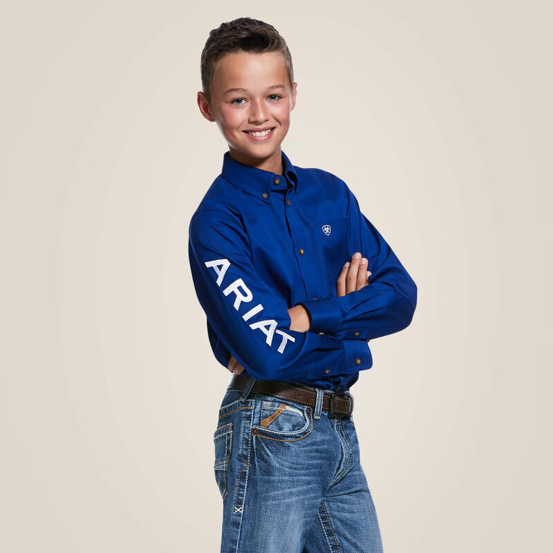 Ariat Boy's Team Logo Twill Shirt - Assorted Colours