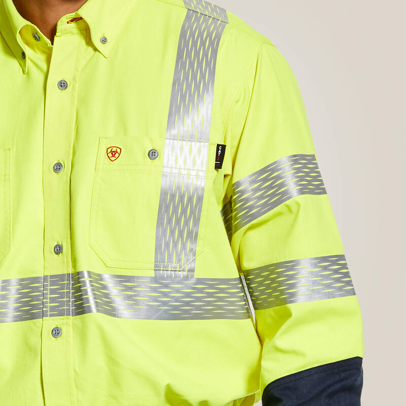 Ariat Men's Fire Resistant Hi-Vis Work Shirt- Hi-Vis Yellow