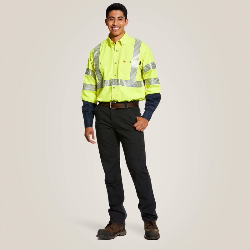 Ariat Men's Fire Resistant Hi-Vis Work Shirt- Hi-Vis Yellow