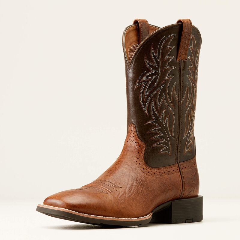 Ariat Men's Sport Wide Square Toe Western Boots - Peanut Butter/Chaga Brown