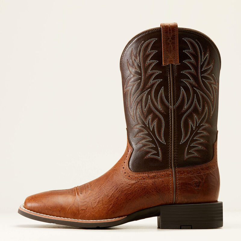 Ariat Men's Sport Wide Square Toe Western Boots - Peanut Butter/Chaga Brown - Irvine Tack & Western Wear