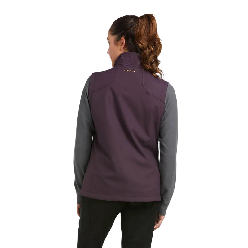 Ariat Women's Rebar Stretch Canvas Softshell Vest Plum Perfect