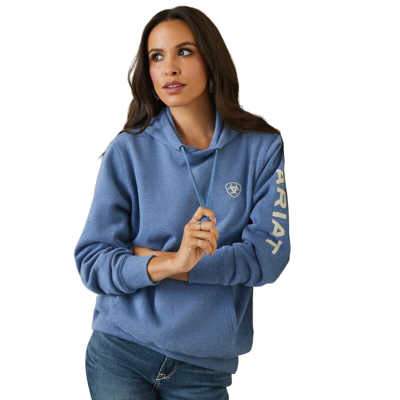 Ariat Women's Logo Hoodie - Blue Heather