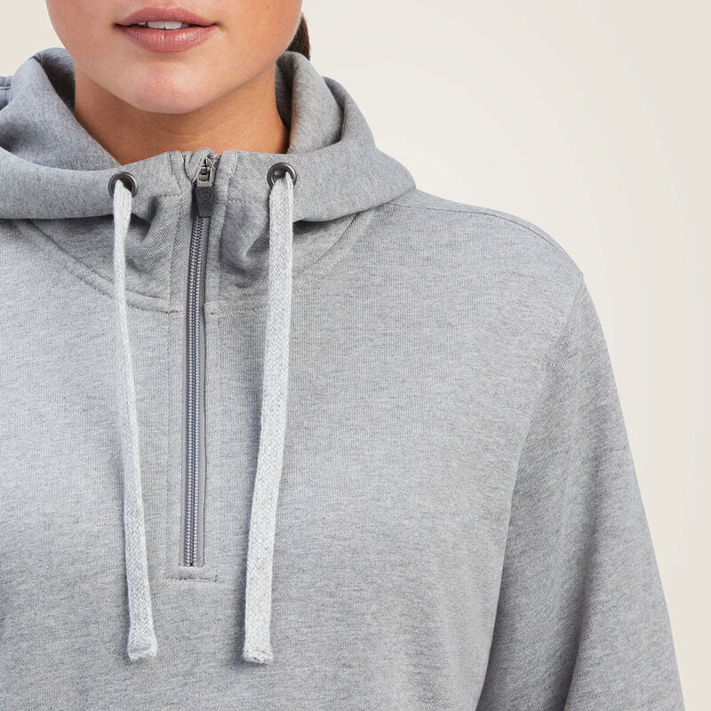 Ariat Women's Rebar Skill Set 1/2 Zip Hoodie - Heather Grey