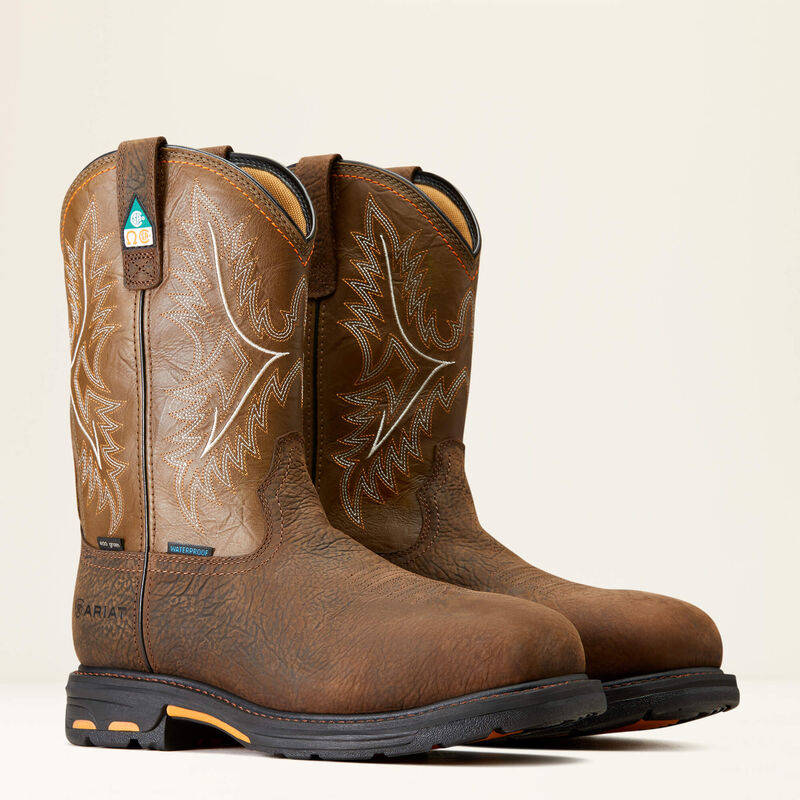 Ariat Men's WorkHog CSA Waterproof Insulated Composite Toe Work Boots - Bruin Brown