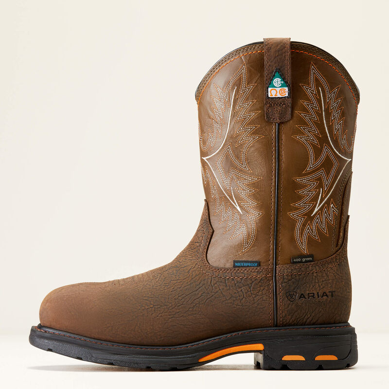 Ariat Men's WorkHog CSA Waterproof Insulated Composite Toe Work Boots - Bruin Brown