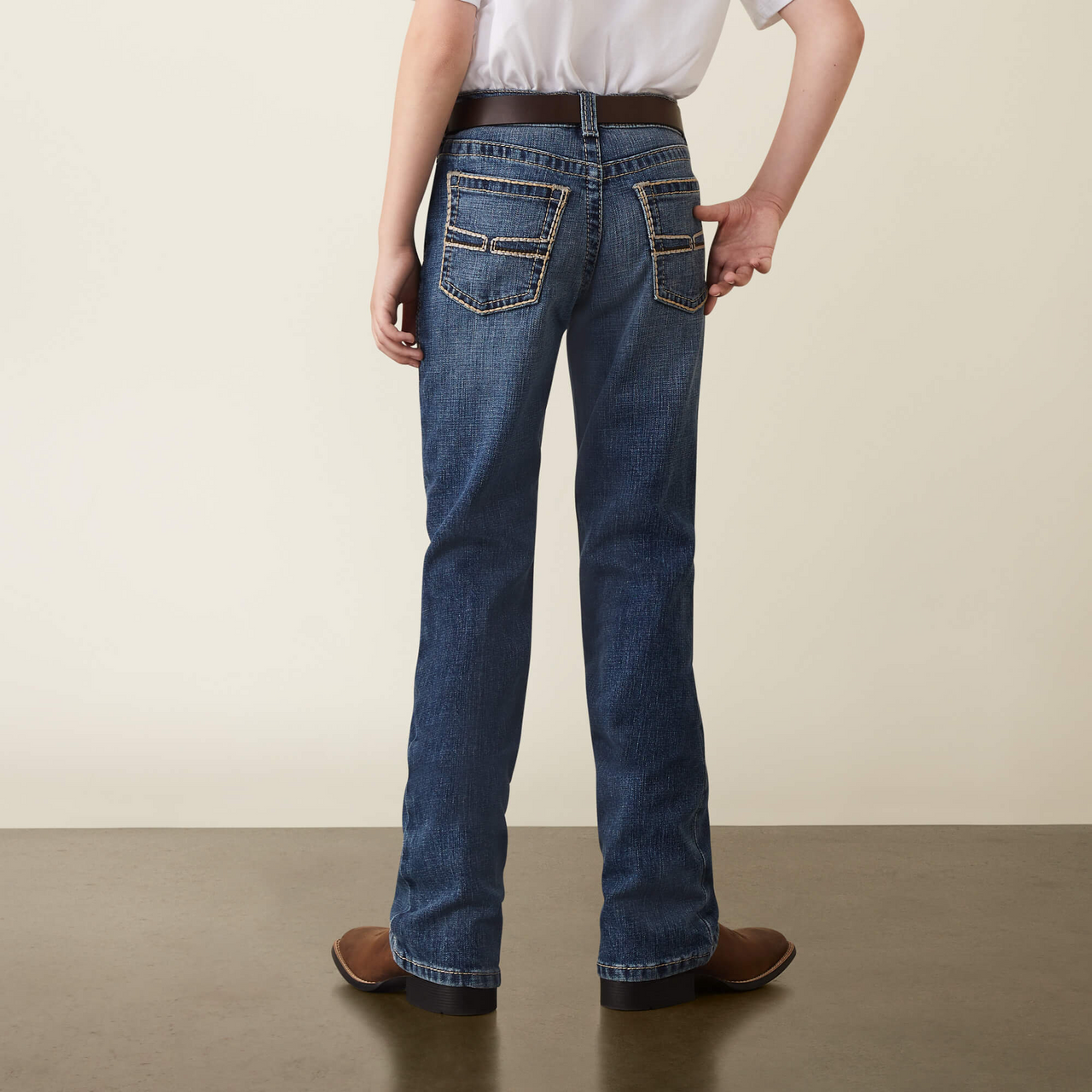**Ariat Boy's B4 Relaxed Graystill Boot Cut Jeans - Nelson