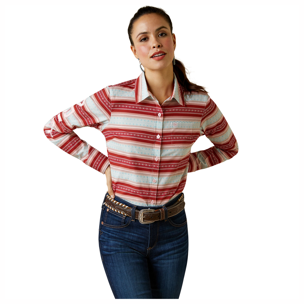 Ariat Women's Wrinkle Resist Team Kirby Long Sleeve Shirt - Savannah Print