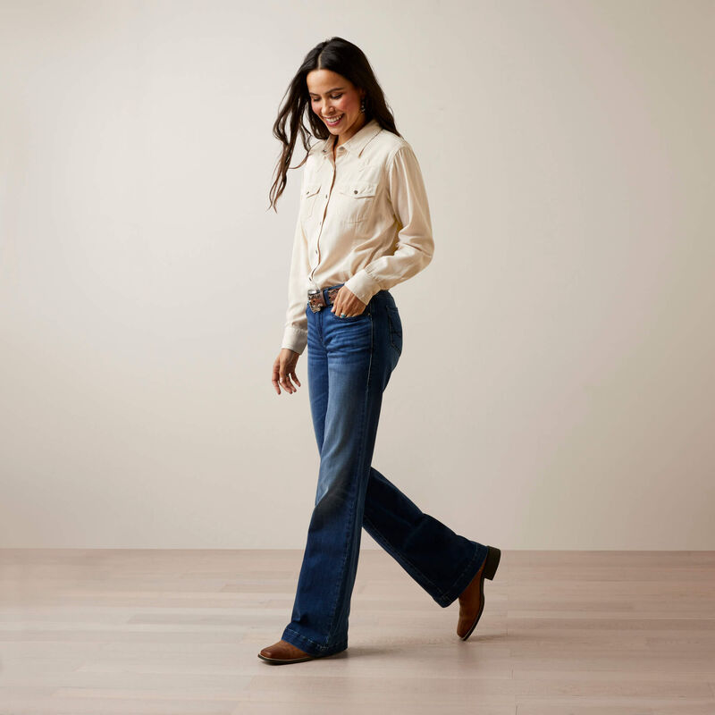 Ariat Women's REAL Jurlington Snap Shirt  - Sandshell