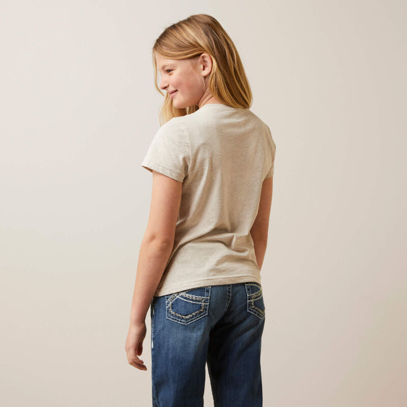 Ariat Girl's Caballo Tee - Oatmeal Heather