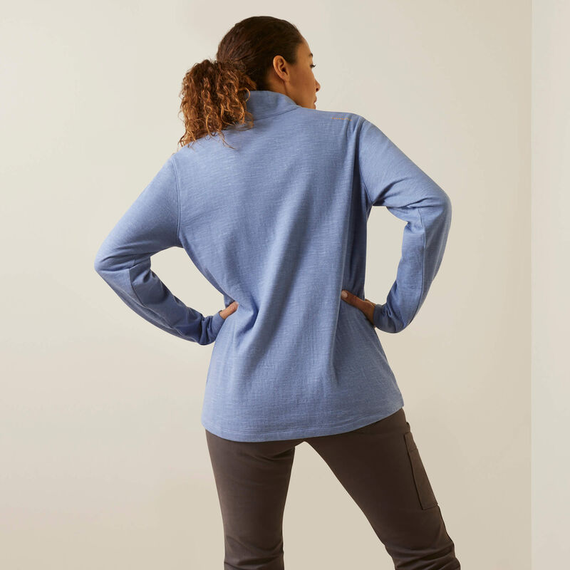 Ariat Women's Rebar Foundation 1/4 Zip Shirt - Colony Blue