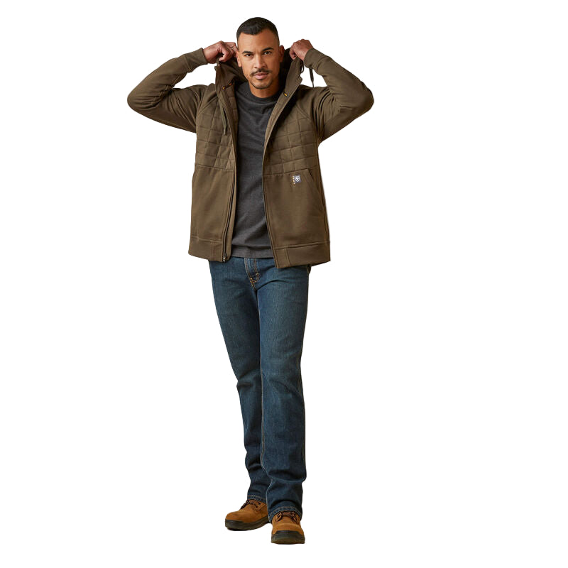 Ariat Men's Rebar Regulator Full Zip Hoodie - Wren