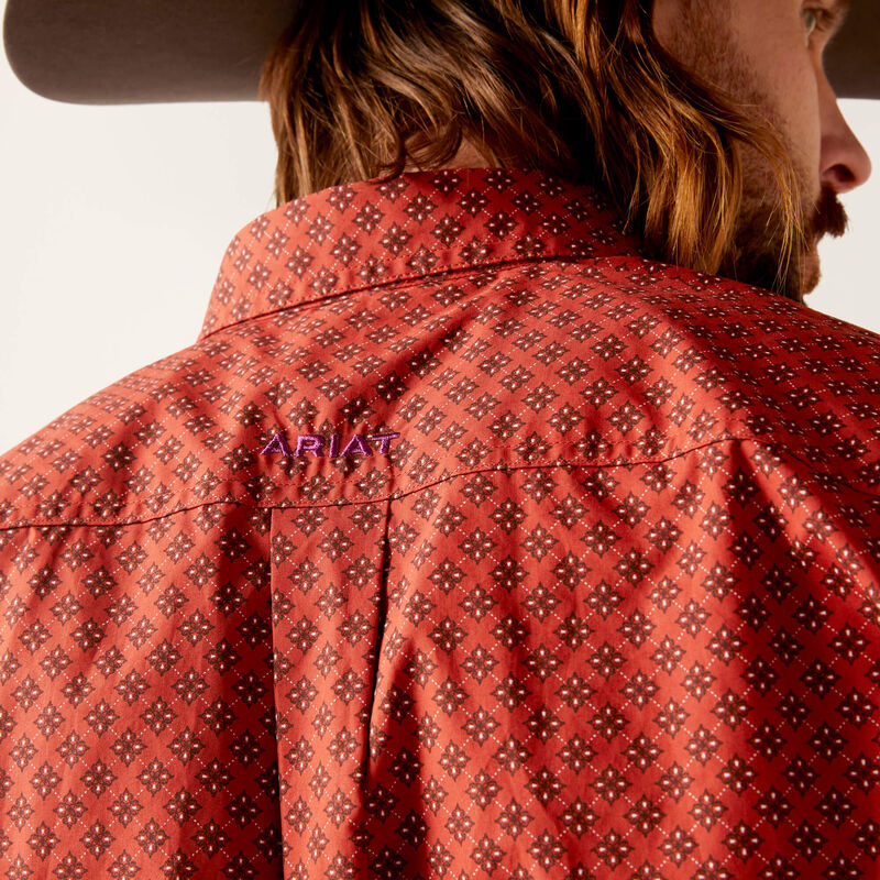 Ariat Men's Samson Classic Fit Long Sleeve Shirt - Terra Rouge