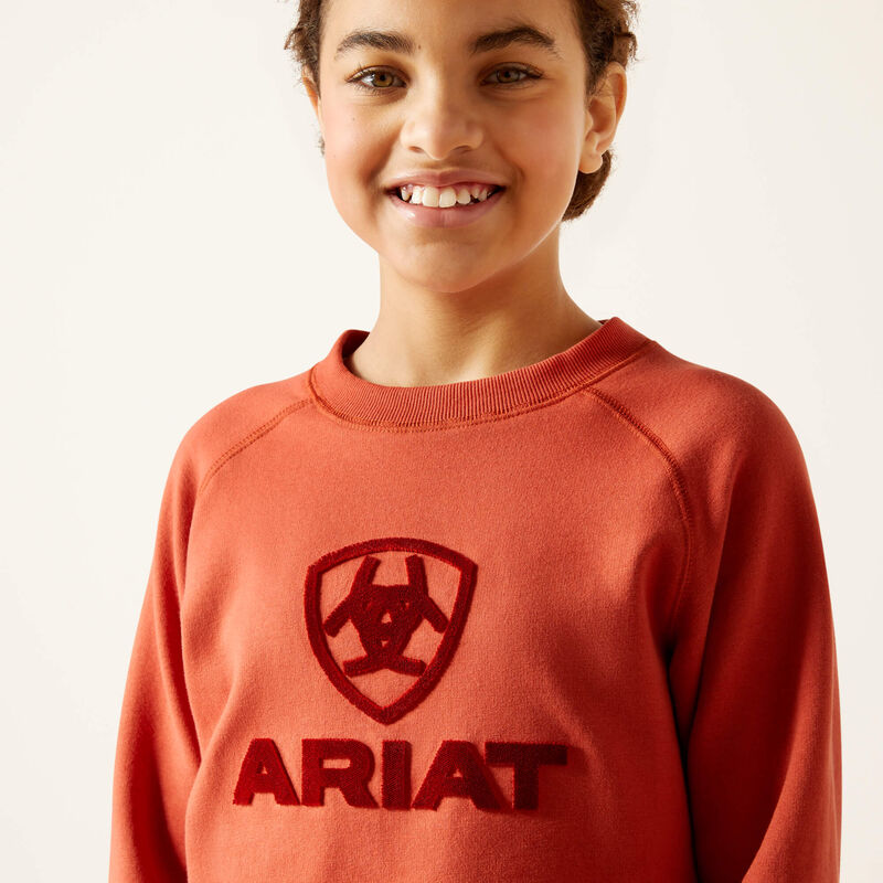 Ariat Girl's Benicia Sweatshirt - Burnt Brick