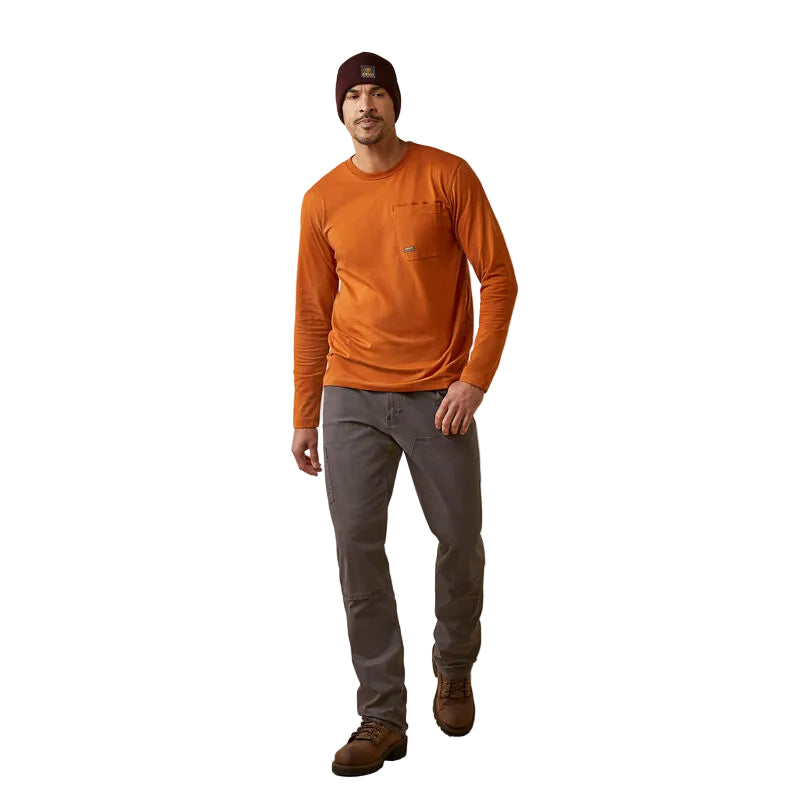 Ariat Men's Rebar Workman Patches Shirt - Carmel Cafe