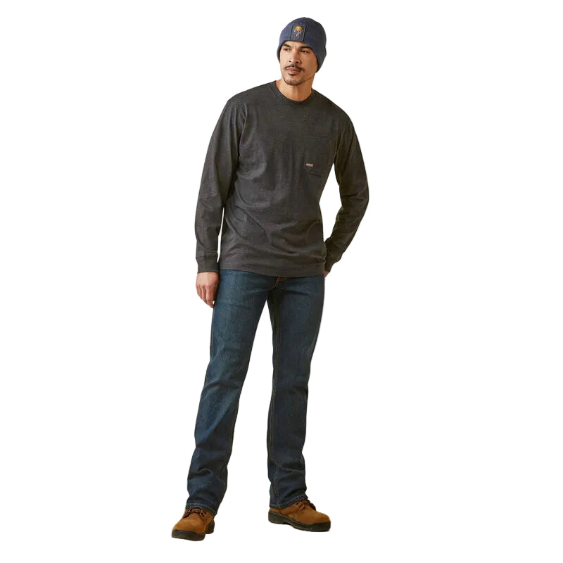 Ariat Men's Rebar Cotton Strong Shock Fire - Charcoal Heather
