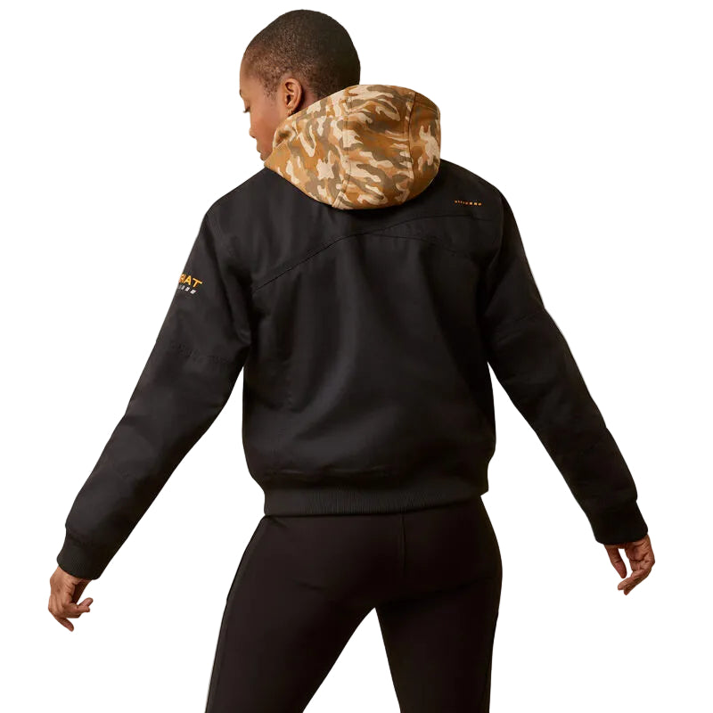 Ariat Women's Rebar DuraCanvas Bomber Jacket Black