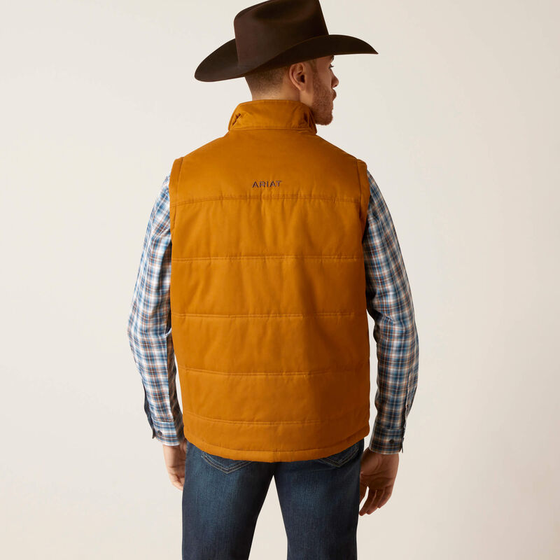 Ariat Men's Grizzly Canvas Conceal and Carry Vest Chestnut