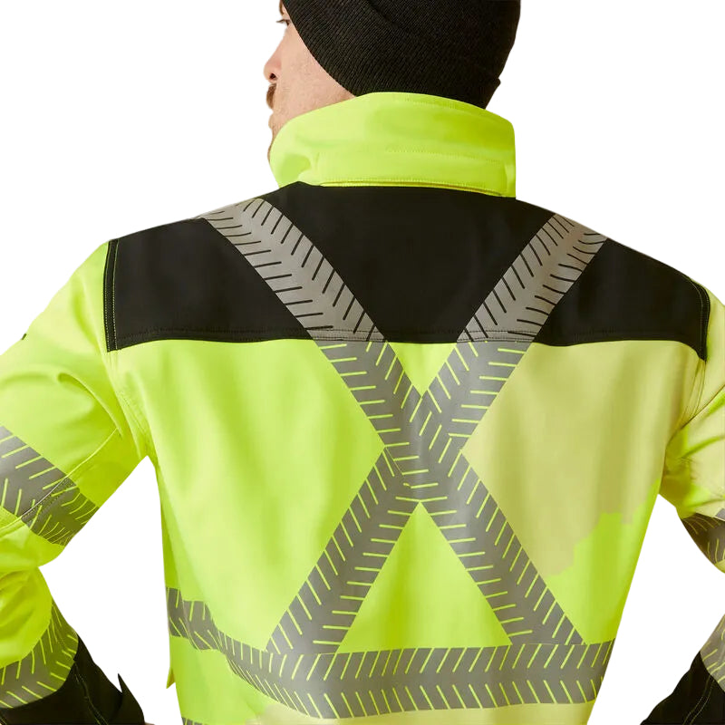 Ariat Men's Rebar Hi-Vis Softshell Jacket Hi-Vis Yellow