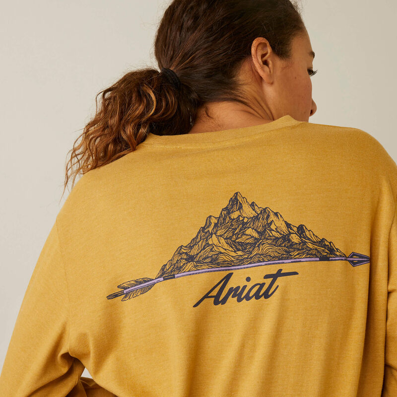 Ariat Women's Rebar Cotton Strong Arrow Long Sleeve T-Shirt - Antelope Heather