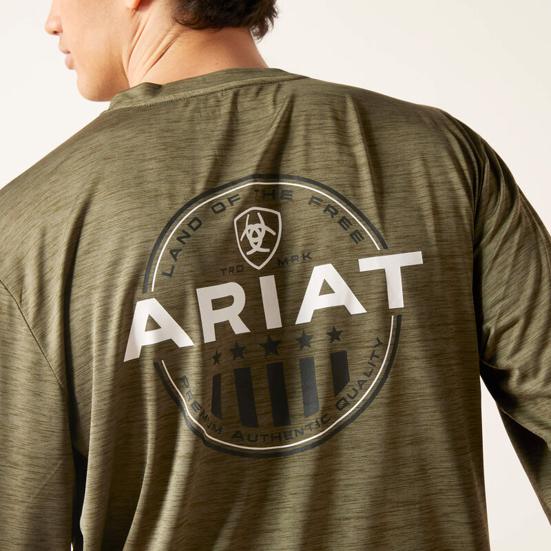 Ariat Men's Charger Roundabout Long Sleeve T-Shirt - Brine Olive