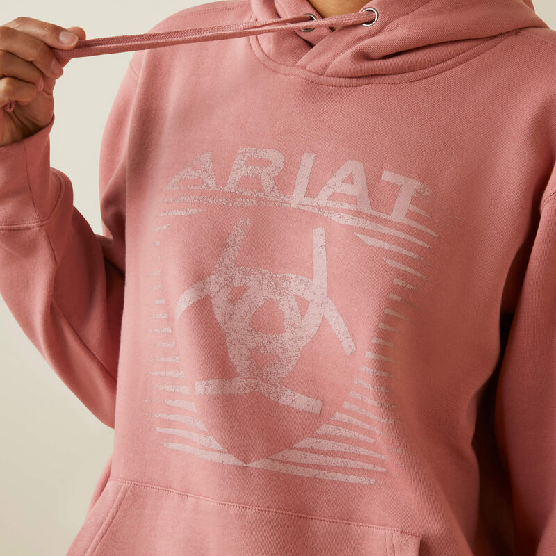 Ariat Women's REAL Fading Lines Hoodie - Dusty Rose