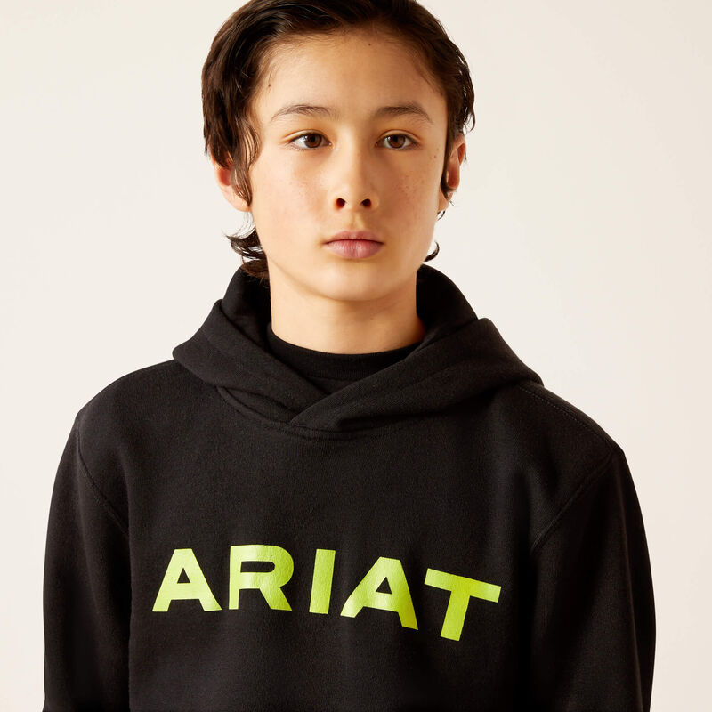 Ariat Boy's Front Logo Hoodie - Black