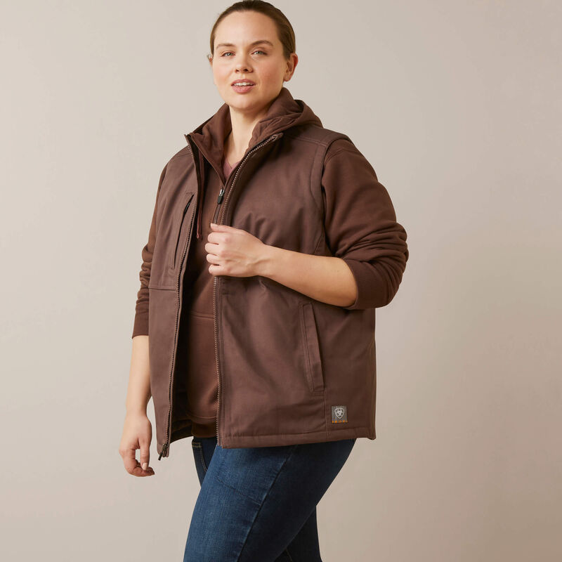 Ariat Women's Rebar DuraCanvas Insulated Vest - Peppercorn