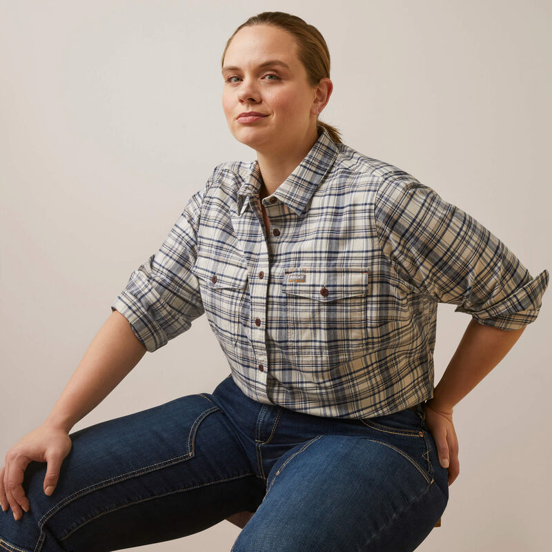 Ariat Women's Rebar Flannel DuraStretch Work Shirt - String Plaid