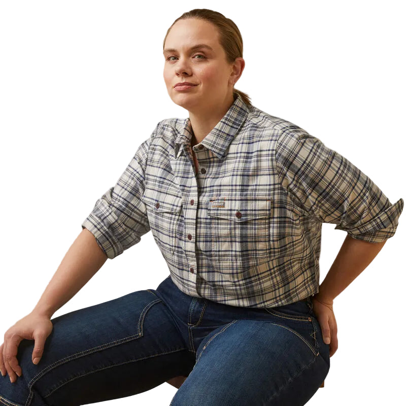 Ariat Women's Rebar Flannel DuraStretch Work Shirt - String Plaid