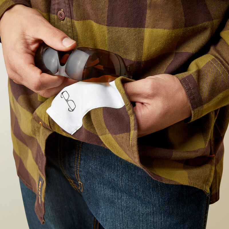 Ariat Men's Rebar Flannel DuraStretch Work Shirt - Avocado