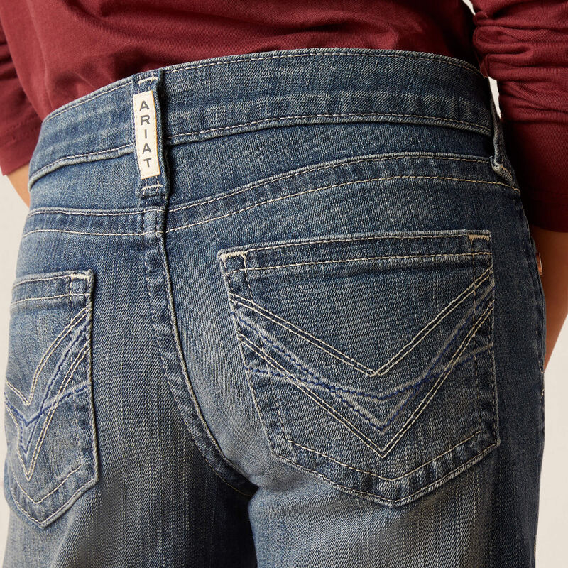 Ariat Girls REAL Clover Boot Jean - Chill Blue