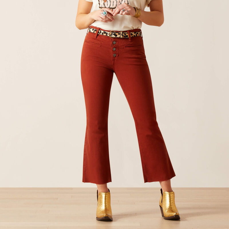 Ariat Women's HR Jazmine Kick Flare Jeans - Brick