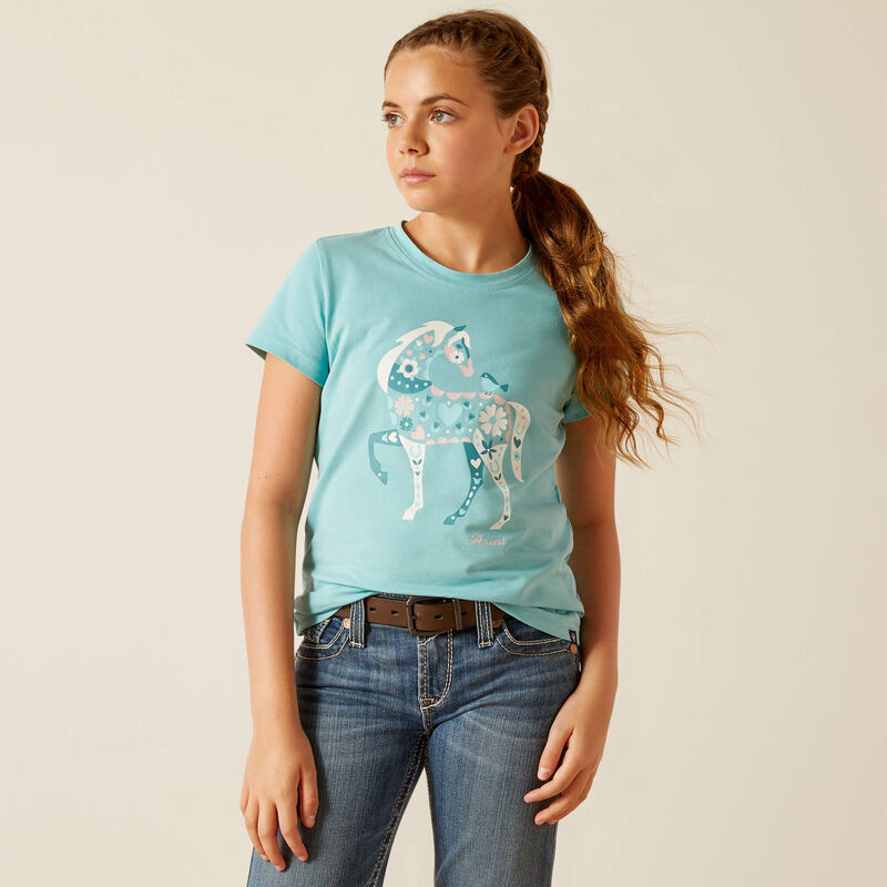 Ariat Girl's Little Friend T-Shirt - Marine Blue